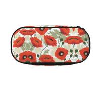 ESASAM Poppy Flower Pattern Fashion Pencil Case-The Necessary Storage Space for Pens, Pencils and Stationery