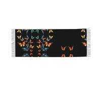 ESASAM Pretty Butterfly Cashmere-Like Warm Fringed Scarf-Super Soft, Comfortable And Skin-Friendly