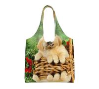 ESASAM Puppy Golden Retriever Stylish Canvas One-Shoulder Commuter Bag-Suitable For Daily Use And Urban Exploration