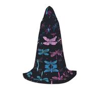 ESASAM Purple Dragonfly Teenage Hooded Cloak - Oversized Hat, Comfortable And Durable