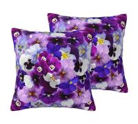 ESASAM Purple Flower 2-Piece Imitation Linen Pillowcase, Thick And Stylish, Providing You With The Most Peaceful Relaxation