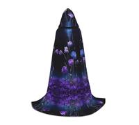 ESASAM Purple Flower Teenage Hooded Cloak - Oversized Hat, Comfortable And Durable