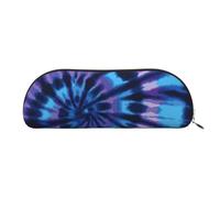 ESASAM Purple Tie Dye Leather Semi-Circular Storage Bag, Semi-Circular Shape, Simple and Fashionable