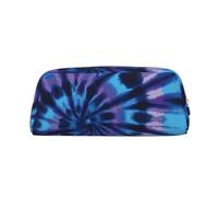 ESASAM Purple Tie Dye Leather Zipper Three-Dimensional Pencil Case, Simple and Elegant, Fashionable and Practical