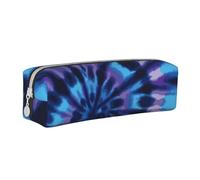 ESASAM Purple Tie Dye Leather Zipper Three-Dimensional Pencil Case, Simple and Elegant, Fashionable and Practical