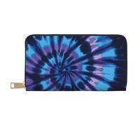 ESASAM Purple Tie Dye Long Imitation Leather Wallet, Stylish, Practical, and Durable