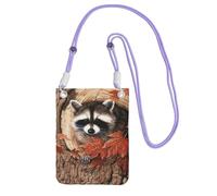 ESASAM Raccoon In The Fall Tree Hole A Large Capacity Crossbody Phone Case For Worry Free Travel