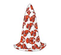 ESASAM Red Lobster Printed Teenage Hooded Cloak - Oversized Hat, Comfortable And Durable