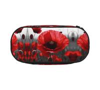 ESASAM Red Poppy Flower Fashion Pencil Case-The Necessary Storage Space for Pens, Pencils and Stationery