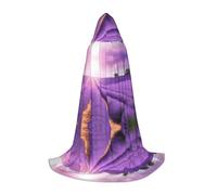 ESASAM Romantic Purple Lavender Teenage Hooded Cloak - Oversized Hat, Comfortable And Durable