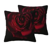 ESASAM Rose Flower 2-Piece Imitation Linen Pillowcase, Thick And Stylish, Providing You With The Most Peaceful Relaxation