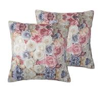ESASAM Rose Flower Floral 2-Piece Imitation Linen Pillowcase, Thick And Stylish, Providing You With The Most Peaceful Relaxation