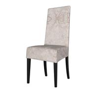 ESASAM Rose Gold Marble Printed Dining Chair Protective Cover, Machine Washable, Suitable For Universal Armless Chairs
