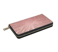 ESASAM Rose Gold Pink Long Imitation Leather Wallet, Stylish, Practical, and Durable