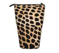 ESASAM Rough Leopard Print A Pencil Case with A Retractable Design, Versatile and Durable