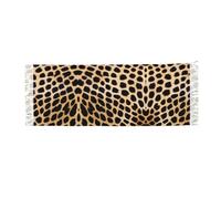 ESASAM Rough Leopard Print Cashmere-Like Warm Fringed Scarf-Super Soft, Comfortable And Skin-Friendly