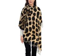 ESASAM Rough Leopard Printed Imitation Cashmere Long Fringe Scarf, A Soft And Comfortable Winter Accessory For Men And Women