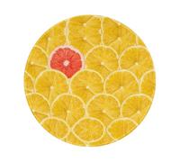 ESASAM (Round) Non-Slip Rubber Mouse Pad 8in Summer Lemon, Thickened Design Is Fashionable And Durable