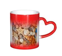 ESASAM Seashell Landscape On The Beach Starry Sky Color Changing Mug, Adding A Touch of Magic to Your Daily Life