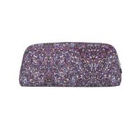 ESASAM Sequin Pattern Leather Zipper Three-Dimensional Pencil Case, Simple and Elegant, Fashionable and Practical