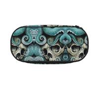 ESASAM Skull Octopus Art Fashion Pencil Case-The Necessary Storage Space for Pens, Pencils and Stationery