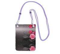 ESASAM Spa Stone And Rose Flowers A Large Capacity Crossbody Phone Case For Worry Free Travel