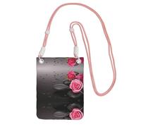 ESASAM Spa Stone And Rose Flowers A Large Capacity Crossbody Phone Case For Worry Free Travel
