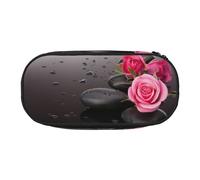 ESASAM Spa Stone and Rose Flowers Fashion Pencil Case-The Necessary Storage Space for Pens, Pencils and Stationery
