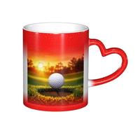 ESASAM Sport Golf Ball Sunset Tree Starry Sky Color Changing Mug, Adding A Touch of Magic to Your Daily Life