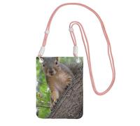 ESASAM Squirrel In The Tree A Large Capacity Crossbody Phone Case For Worry Free Travel