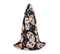 ESASAM Sugar Skulls Teenage Hooded Cloak - Oversized Hat, Comfortable And Durable