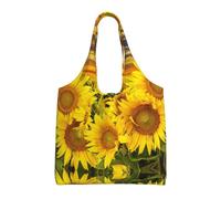 ESASAM Sunflower Field Stylish Canvas One-Shoulder Commuter Bag-Suitable For Daily Use And Urban Exploration