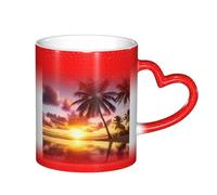 ESASAM Sunset Hawaiian Palm Tree Starry Sky Color Changing Mug, Adding A Touch of Magic to Your Daily Life