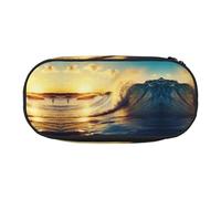 ESASAM Sunset Sea Surfing Seascape Fashion Pencil Case-The Necessary Storage Space for Pens, Pencils and Stationery