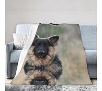 ESASAM Super Soft Flannel Blanket Animal German Shepherd, Warm And Not Pilling, Super Light