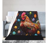 ESASAM Super Soft Flannel Blanket Chicken Print, Warm And Not Pilling, Super Light