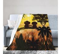 ESASAM Super Soft Flannel Blanket Cute Couple Monkey, Warm And Not Pilling, Super Light