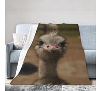 ESASAM Super Soft Flannel Blanket Cute Ostrich, Warm And Not Pilling, Super Light