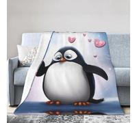 ESASAM Super Soft Flannel Blanket Cute Penguins, Warm And Not Pilling, Super Light