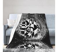 ESASAM Super Soft Flannel Blanket Musical Theme Music Clefs, Warm And Not Pilling, Super Light