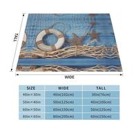 ESASAM Super Soft Flannel Blanket Seashell Starfish, Durable, Comfortable And Fashionable, With Excellent Hand Feeling