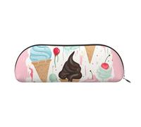 ESASAM Sweet Ice Cream Leather Semi-Circular Storage Bag, Semi-Circular Shape, Simple and Fashionable