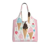 ESASAM Sweet Ice Cream Stylish Canvas One-Shoulder Commuter Bag-Suitable For Daily Use And Urban Exploration