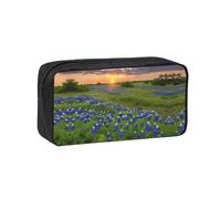 ESASAM Texas Bluebonnets Scenery Large Capacity Pencil Case, Sturdy and Durable, with A Firm and Sturdy Body