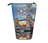 ESASAM Tower Bridge in London Vertical Retractable Pencil Case, Easy to Use, Adjustable Size According to Needs