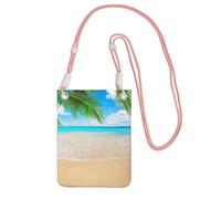ESASAM Tropical Beach Plant Theme A Large Capacity Crossbody Phone Case For Worry Free Travel