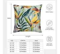ESASAM Tropical Landscape 2-Piece Imitation Linen Pillowcase, Thick And Stylish, Providing You With The Most Peaceful Relaxation