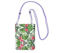 ESASAM Tropical Leaves A Large Capacity Crossbody Phone Case For Worry Free Travel