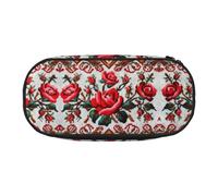ESASAM Ukrainian Embroidery Style Rose Fashion Pencil Case-The Necessary Storage Space for Pens, Pencils and Stationery