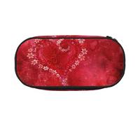 ESASAM Valentine's Day Red Heart Flower Fashion Pencil Case-The Necessary Storage Space for Pens, Pencils and Stationery